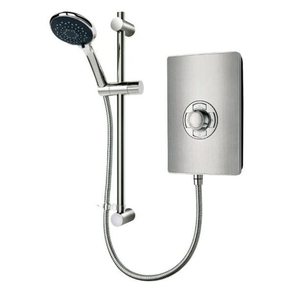 Aspirante Brushed Steel Electric Shower - 9.5kW