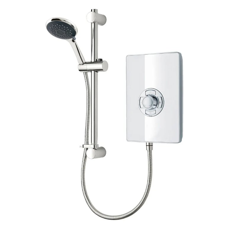 Aspirante White Gloss Electric Shower - 9.5kW