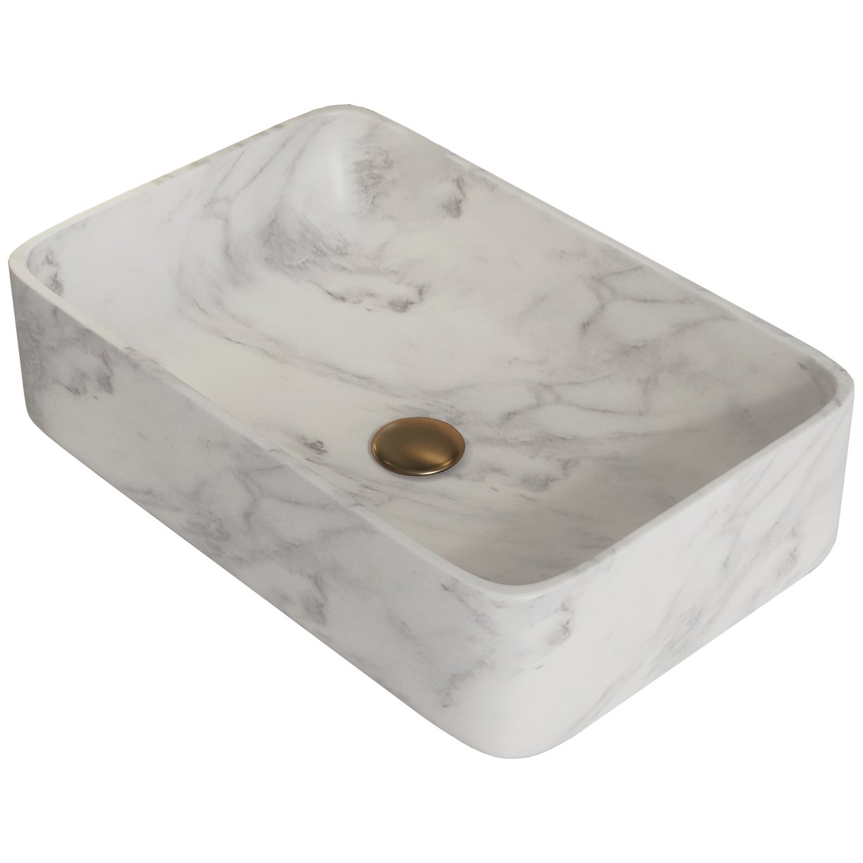 Sanctuary 420mm Marble Lozenge Countertop Basin