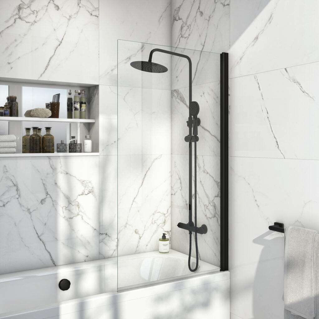 Square Edge Bath Screen 800 x 1400mm