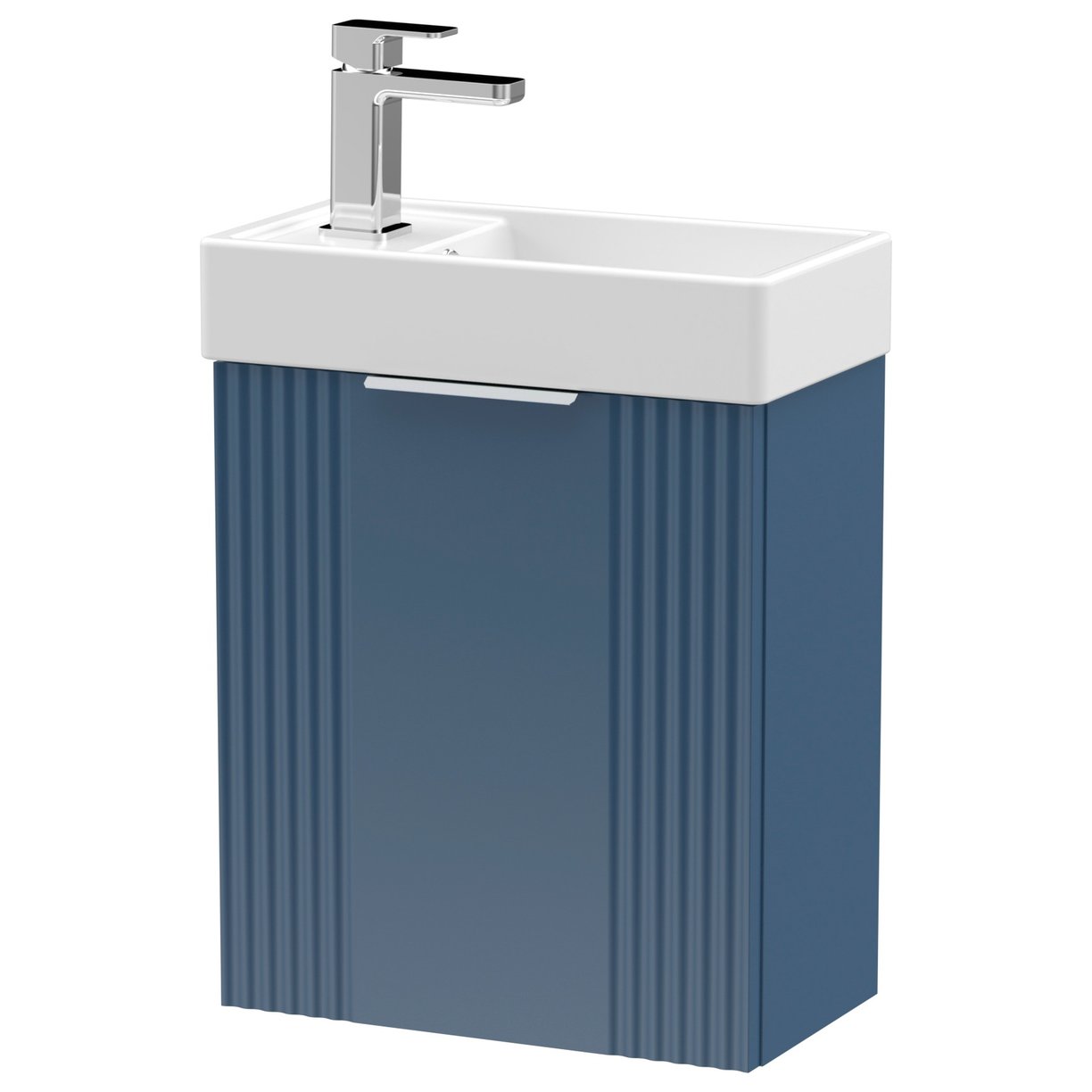 Deco Compact 400mm Wall Hung 1-Door Vanity Unit & Ceramic Basin