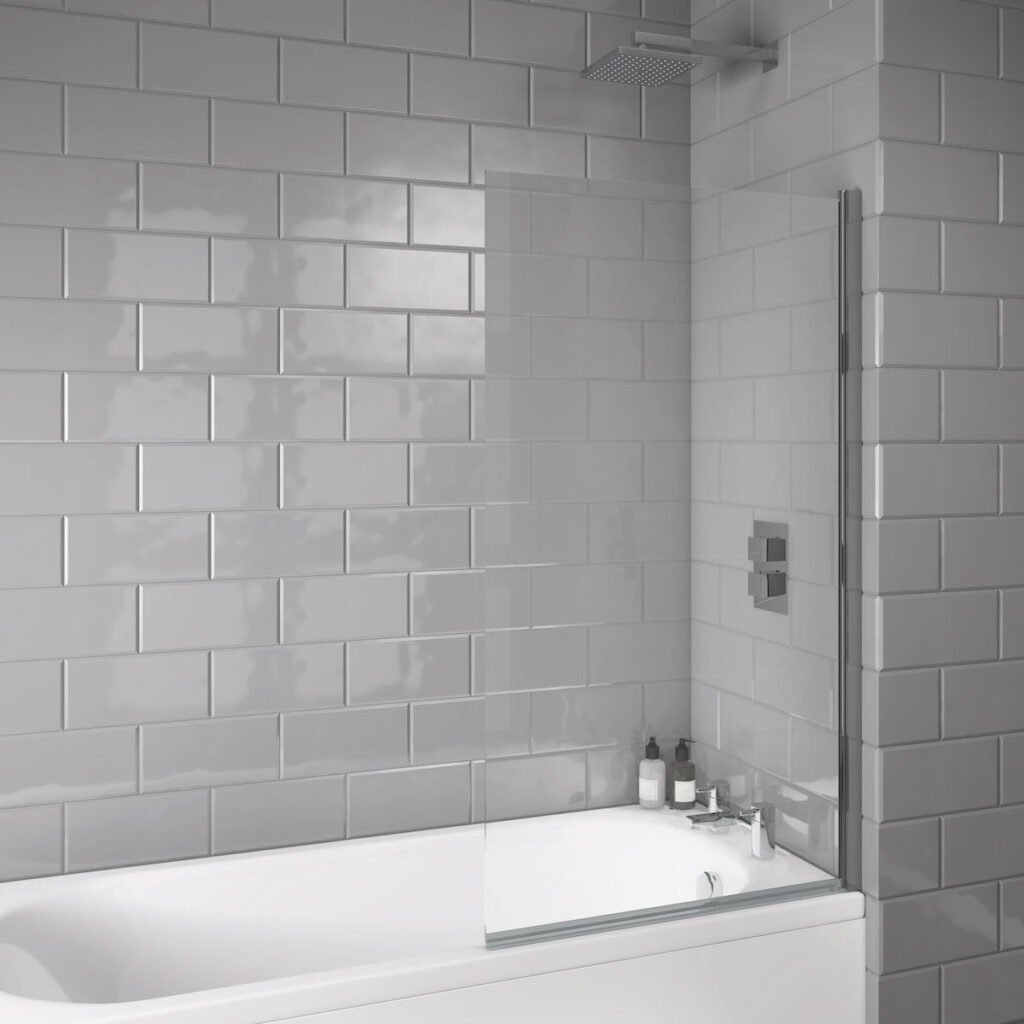 Square Edge Bath Screen 1400 x 800mm