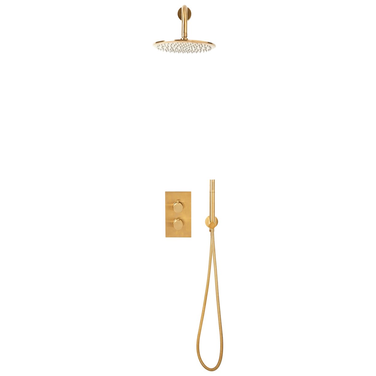 Core Concealed Shower with Head, Arm & Handset with Wall Outlet Holder