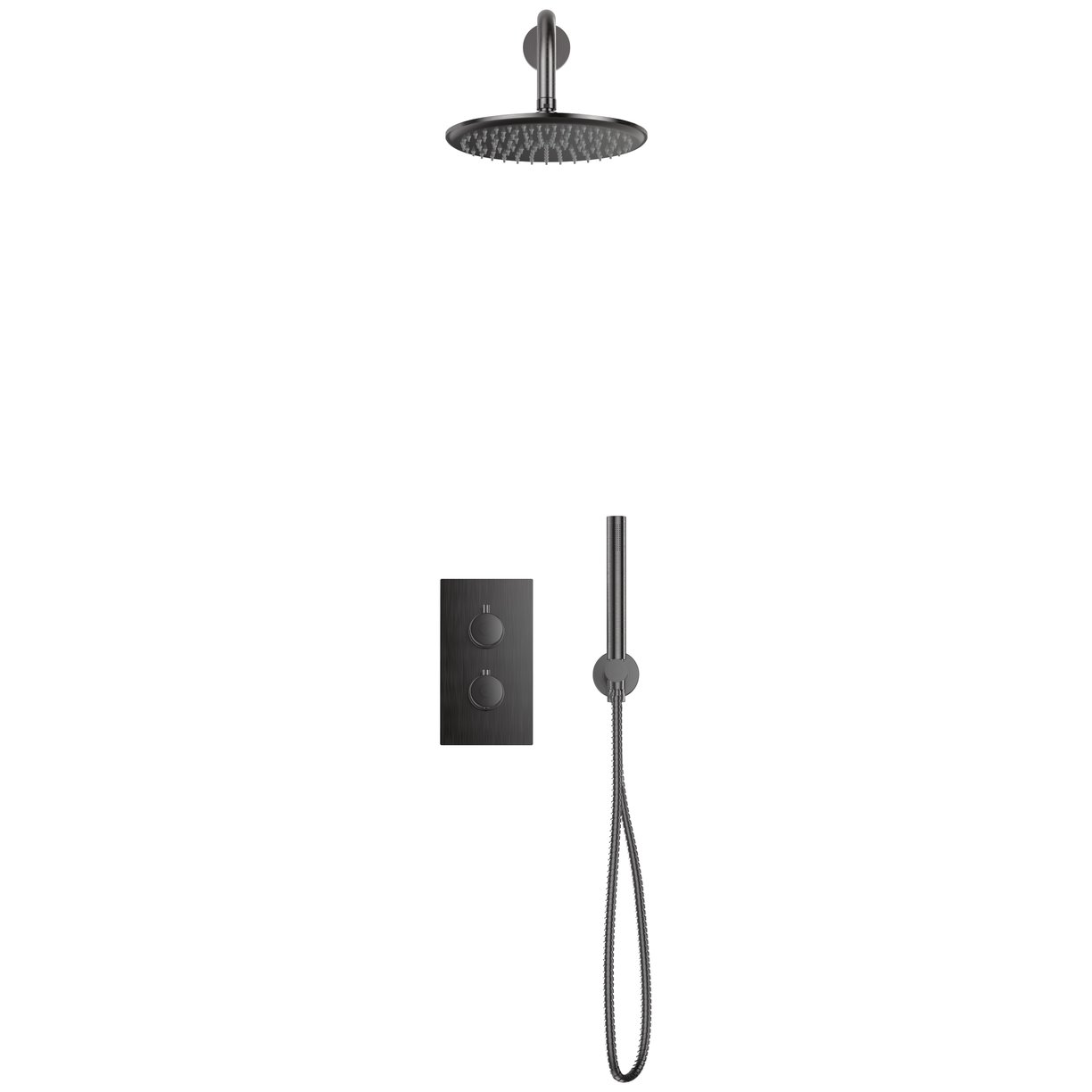 Core Concealed Shower with Head, Arm & Handset with Wall Outlet Holder