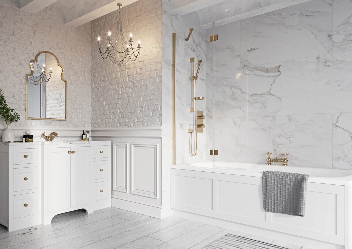 Thalia Outward Opening Bath Screen 900 x 1500mm