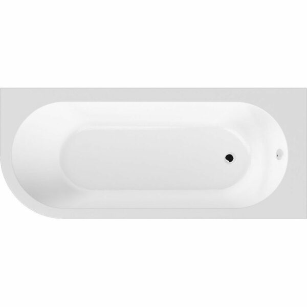 Oban 1700mm J-Shape Single Ended Bath with Heavy Duty Curved Panel (Left Hand)