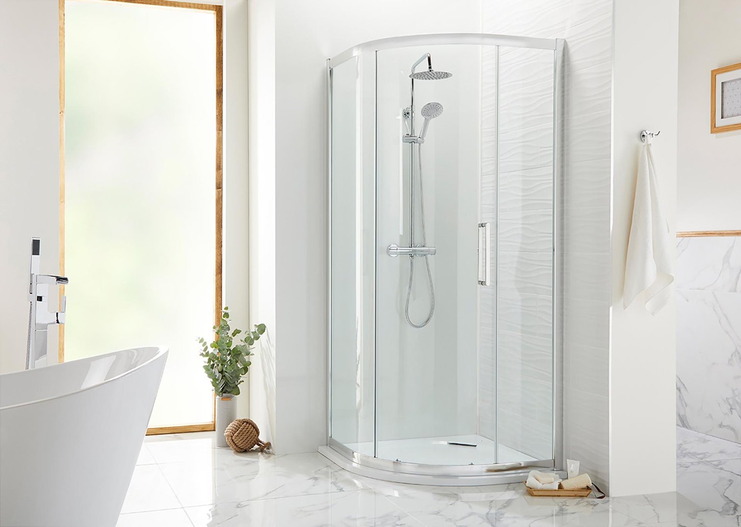 Cara 8mm 1-Door Offset Quadrant Enclosure 1200 x 800mm