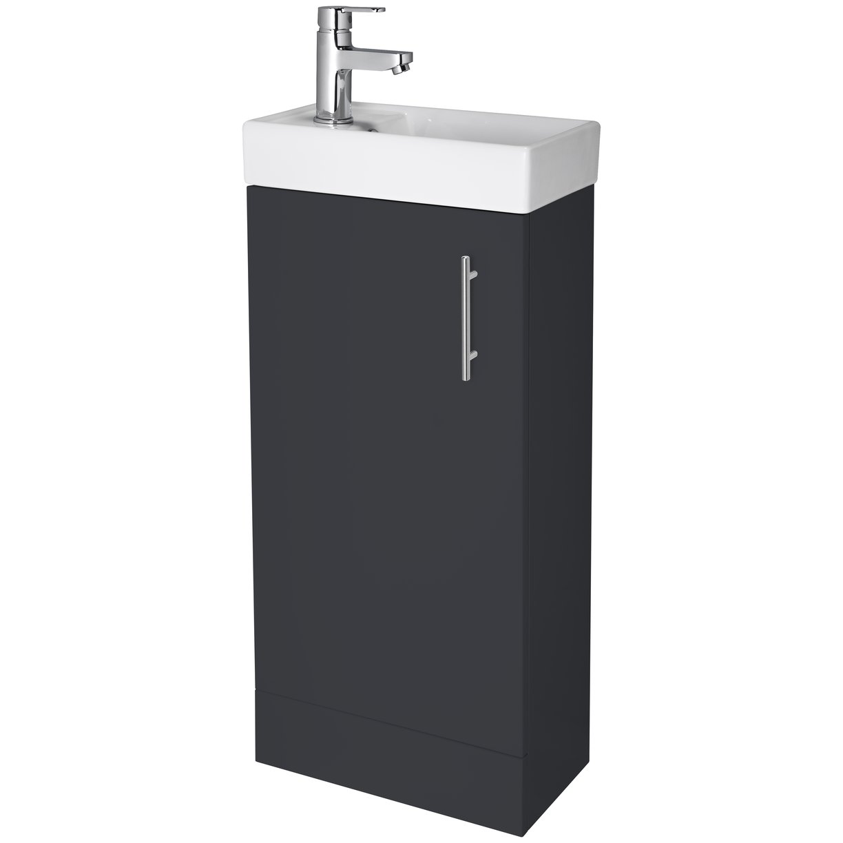 Vault 400mm Floor Standing 1-Door Vanity Unit & Ceramic Basin