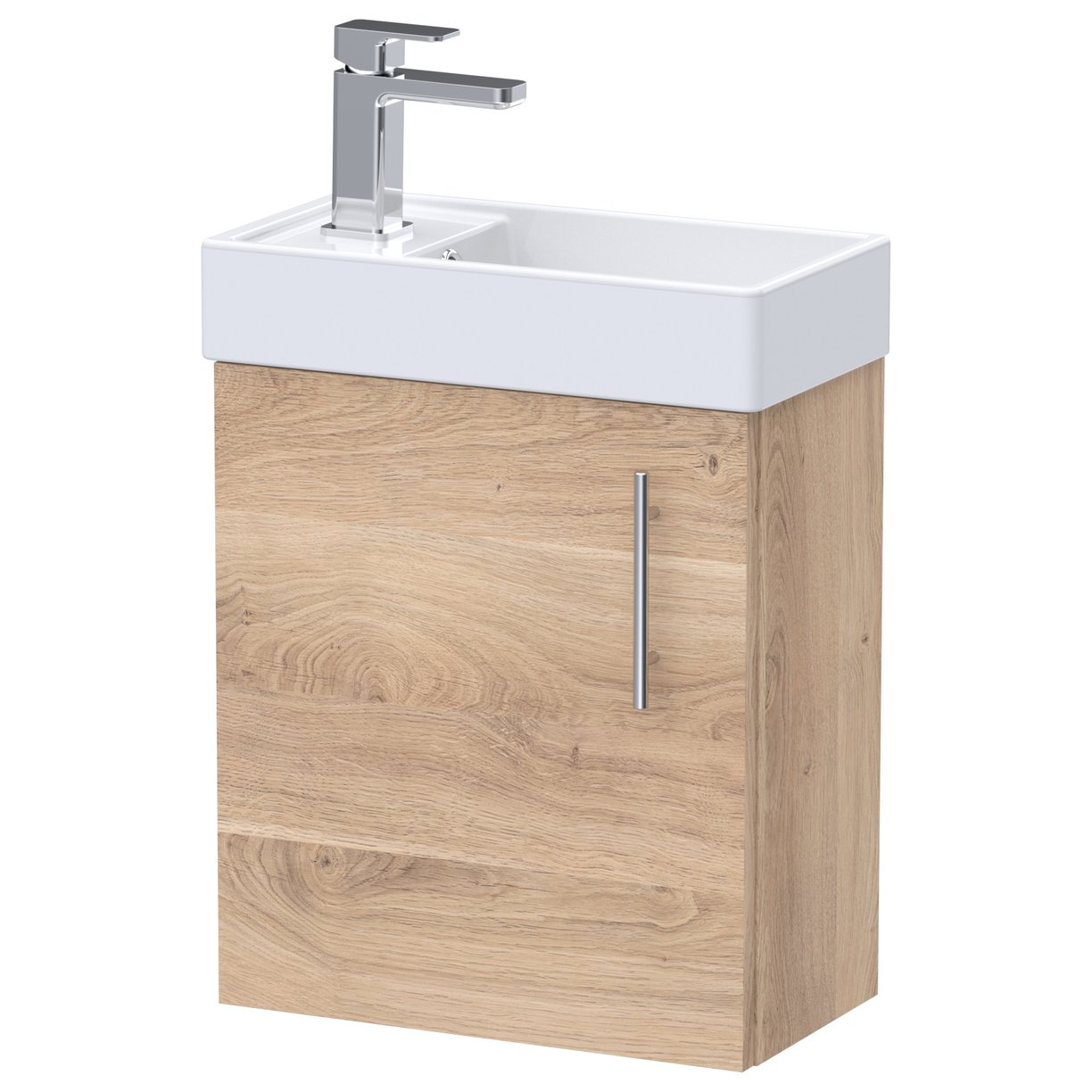 Vault 400mm Wall Hung 1-Door Vanity Unit & Ceramic Basin
