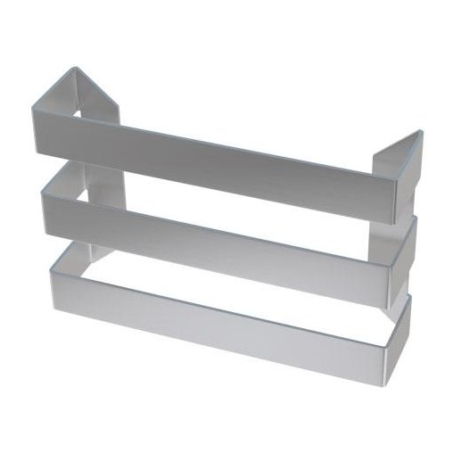 280mm Flat Triple Towel Hanger