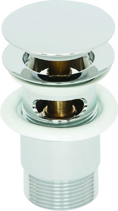 Luxury Push Button Basin Waste - Slotted