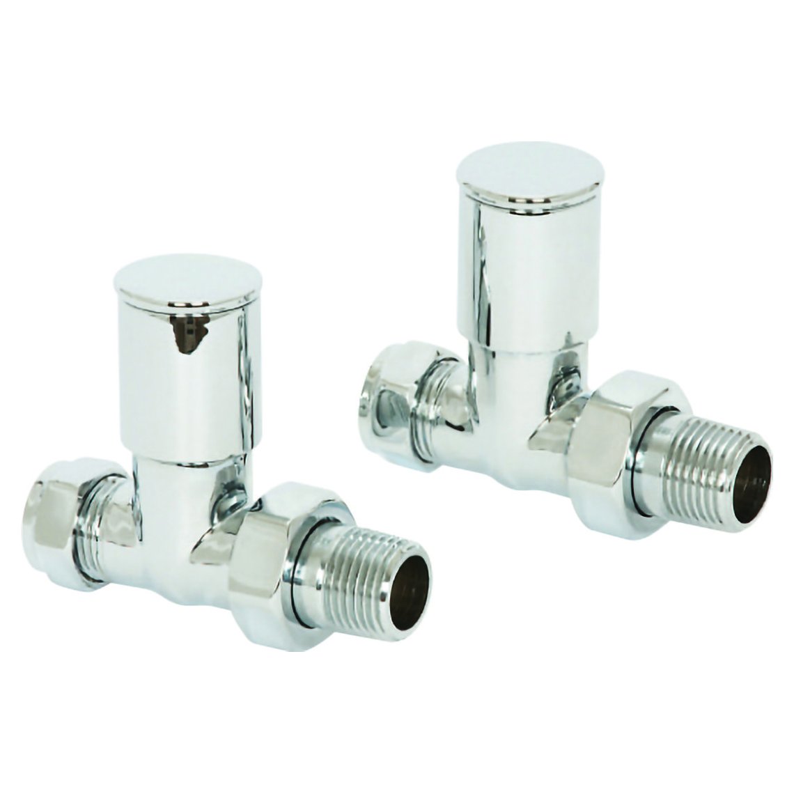 Straight Radiator Valves (Pair)
