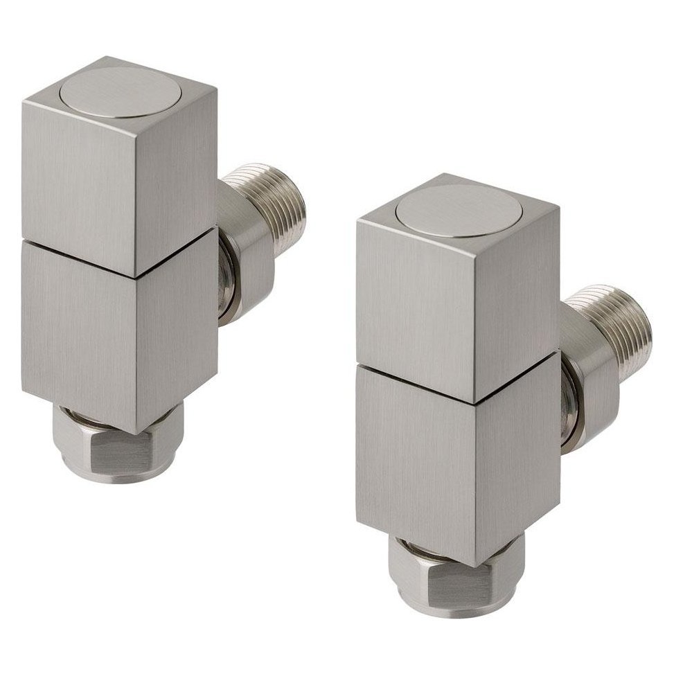 Angled Square Radiator Valve (Pair)