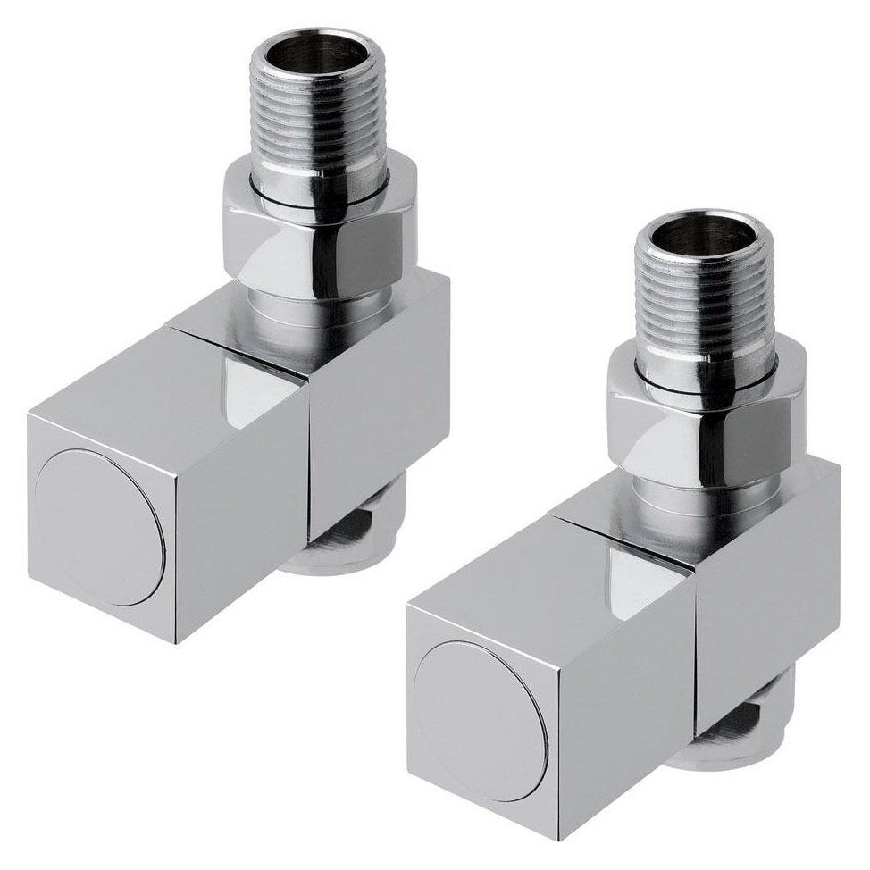Straight Square Radiator Valve (Pair)