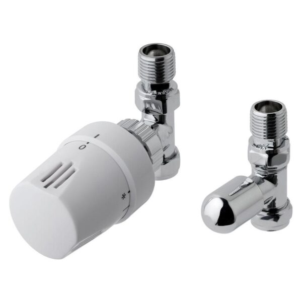 Wingrave Straight Thermostatic Radiator Valve and Lockshield Valve