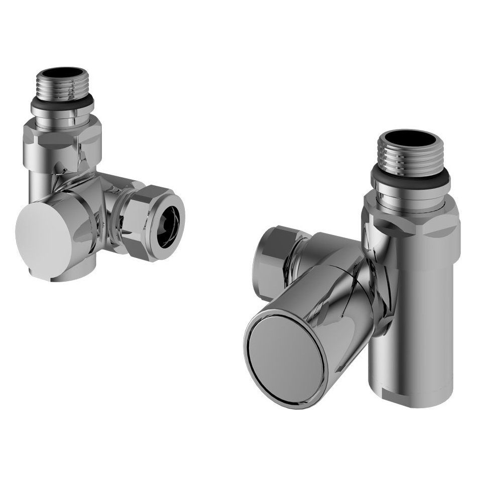 Corner Manual Dual Fuel Radiator Valve (Pair)