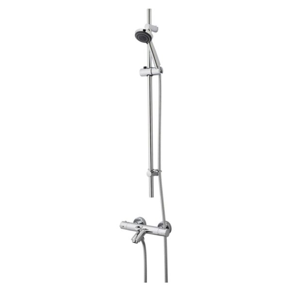 Dean Thermostatic Bar Shower Valve with Bath Spout, Riser Rail Kit & 2m Hose
