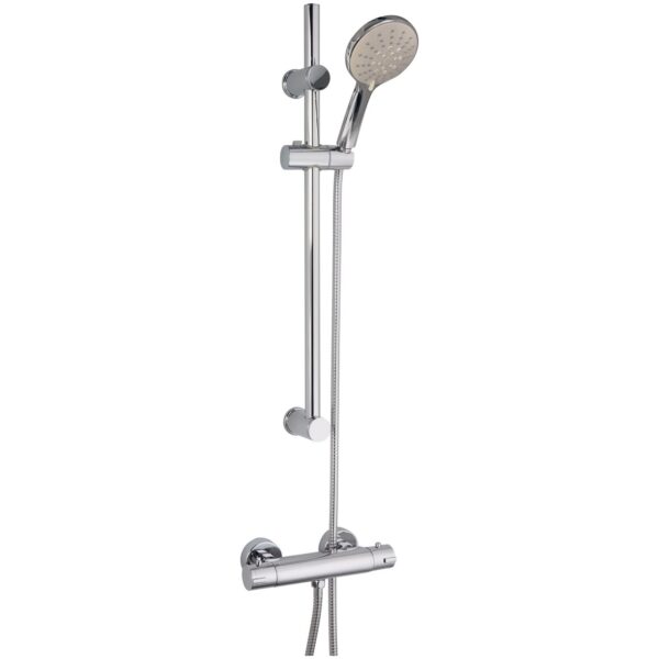 Tolsta Cool Touch Thermostatic Bar Shower Valve & Riser Rail Kit