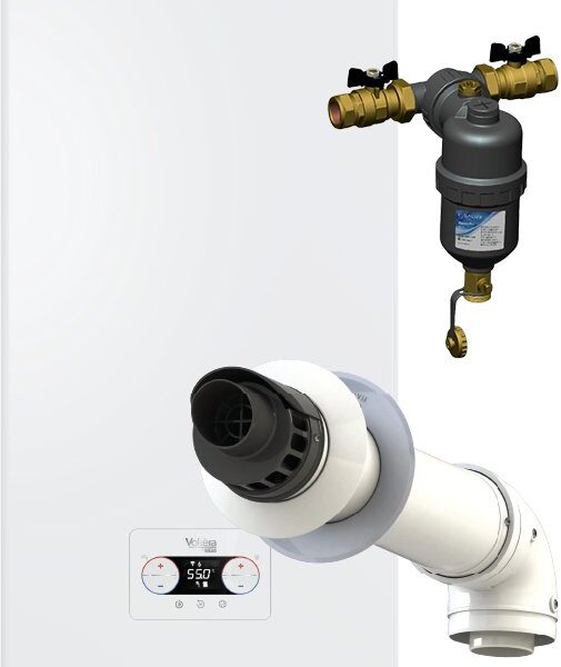 Vibe MAX 26C Boiler + XF Horizontal Flue Kit + 22mm Inline, Compact Magnetic Filter