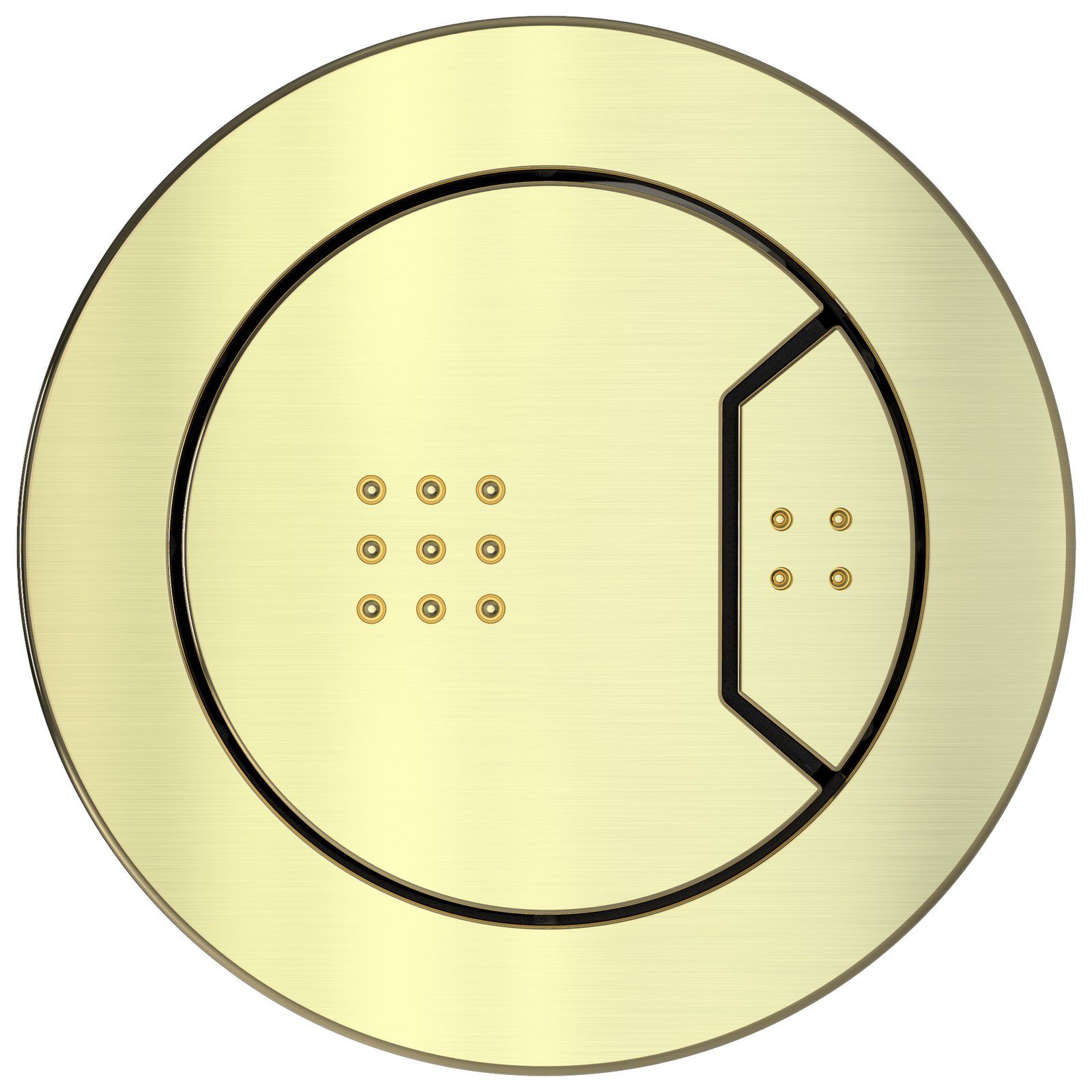 Wye Round Pneumatic Push Button
