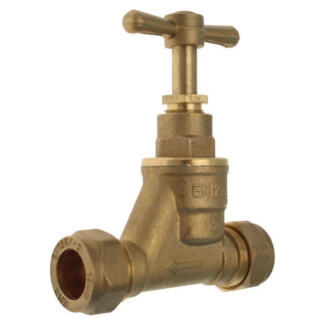 15mm Brass Stopcock C x C