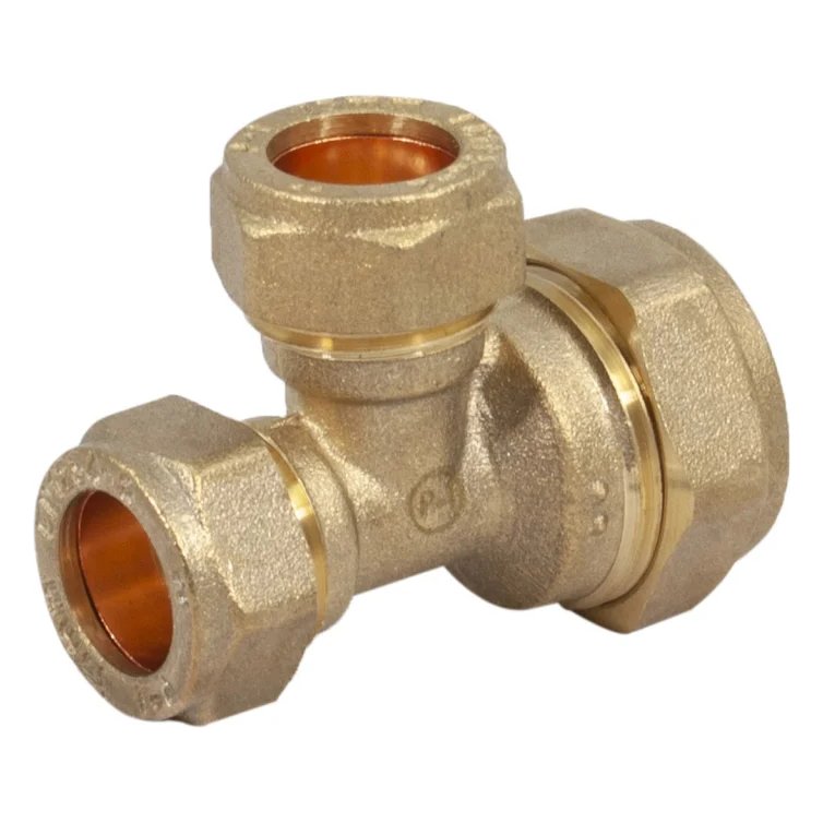 22mm x ¾" Heavy Pattern Compression Straight Tap Connector