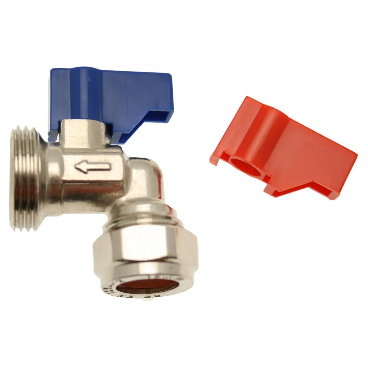 15mm x ¾" Angled Washing Machine Valve Chrome Plated