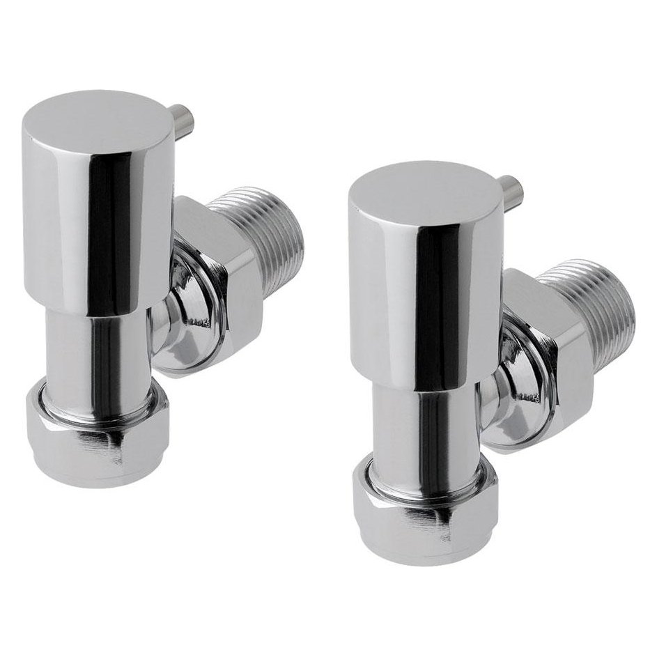 Angled Minimalist Radiator Valve (Pair)