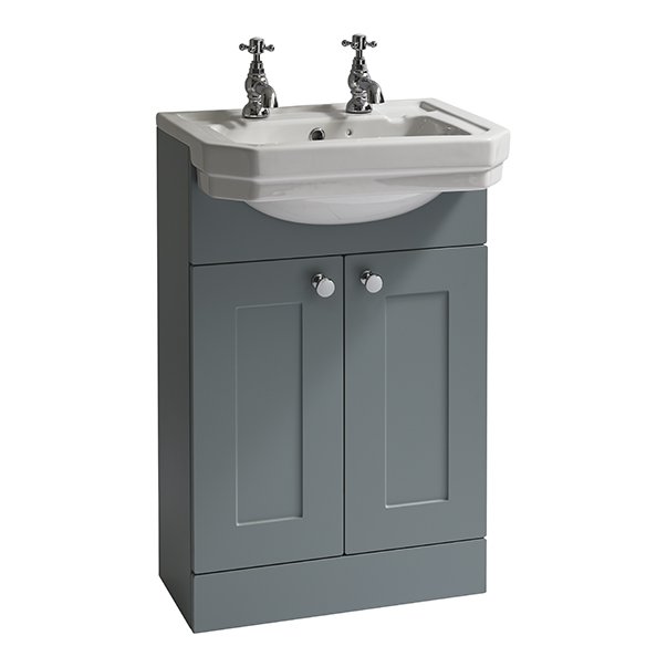 Dunbar Floor Standing Vanity Unit with Semi-Recessed Basin
