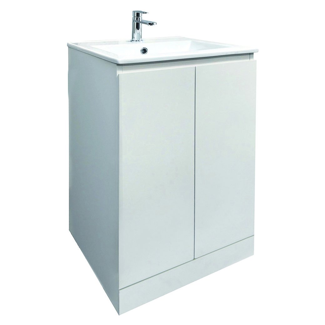 Rothes 500 Floor Standing 2-Door Vanity Unit with Ceramic Basin