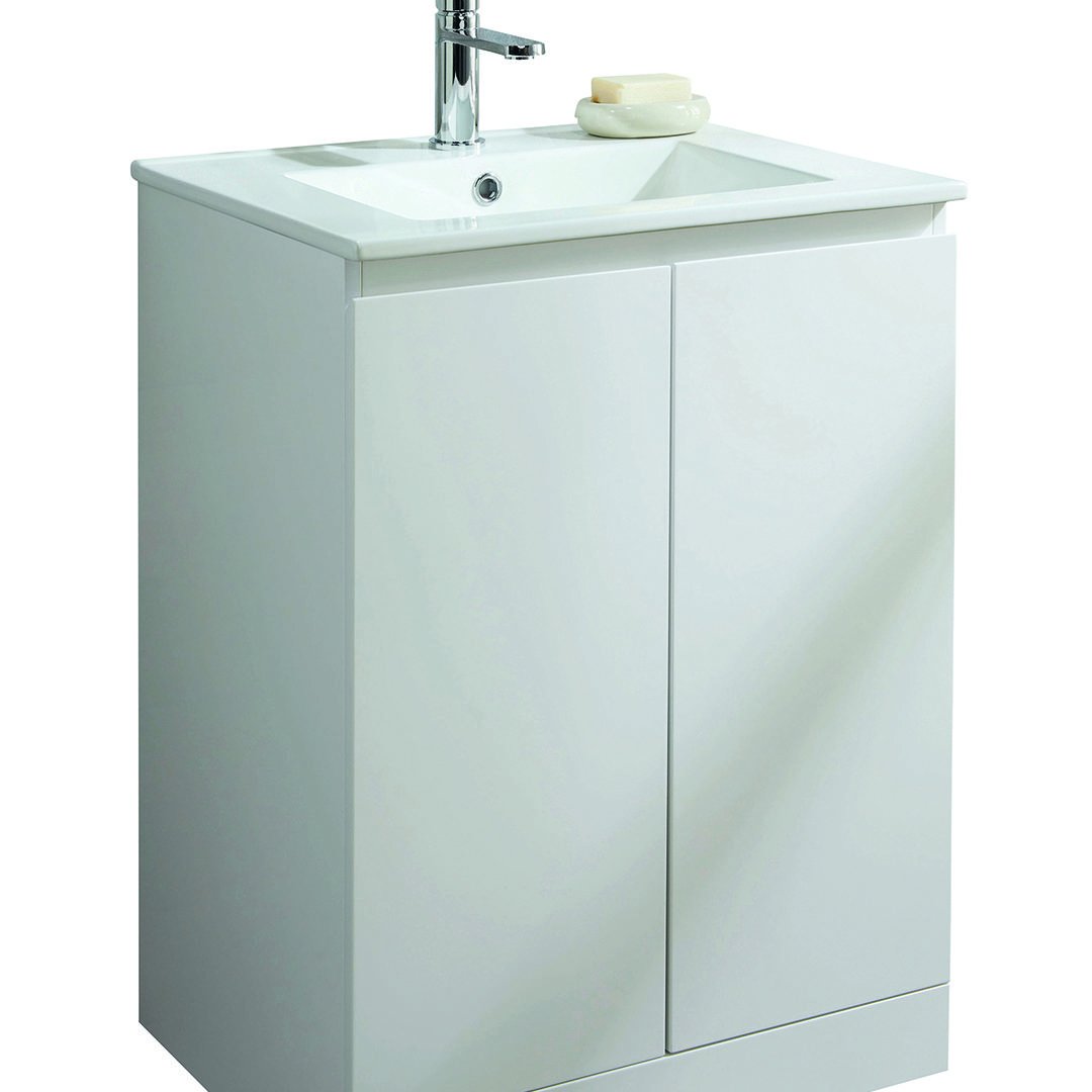 Rothes 600 Floor Standing 2-Door with Ceramic Basin