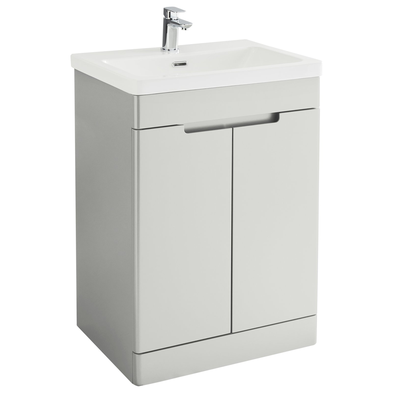 Selkirk 600 Floor Standing 2-Door Vanity Unit with Ceramic Basin
