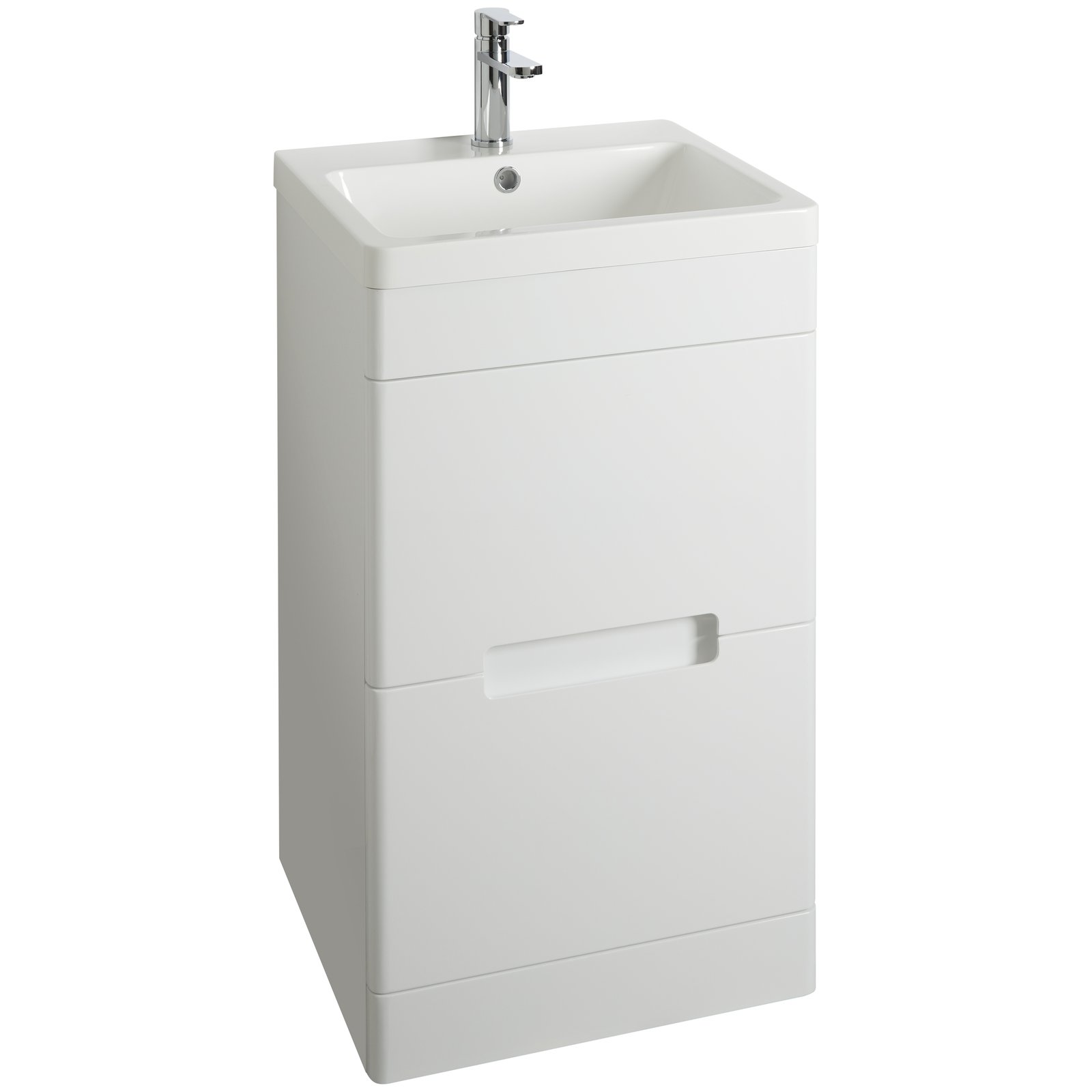 Selkirk 500 Floor Standing 2-Drawer Vanity Unit with Ceramic Basin