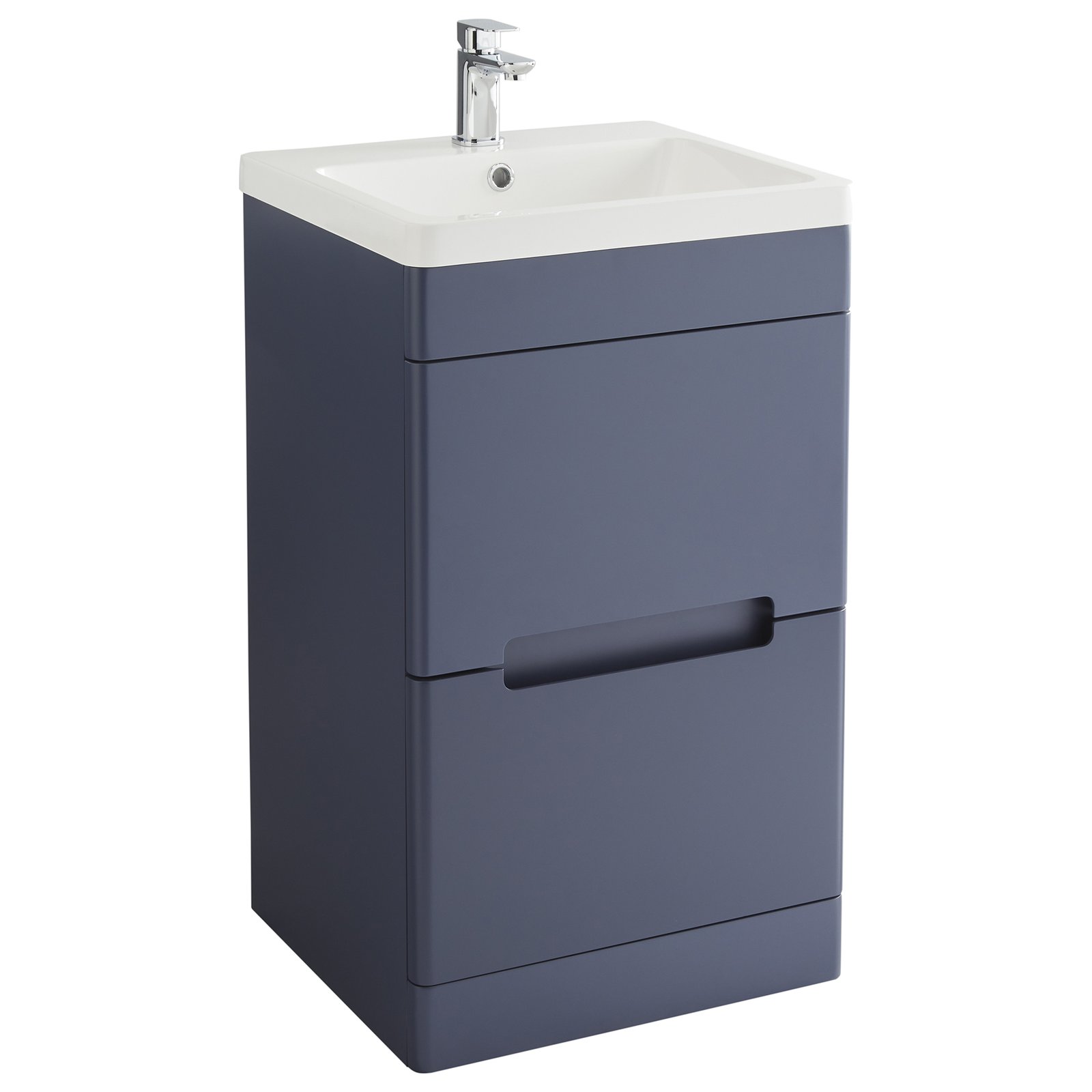 Selkirk 500 Floor Standing 2-Drawer Vanity Unit with Ceramic Basin