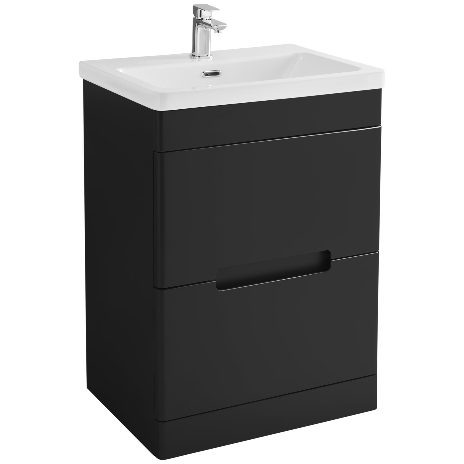 Selkirk 600 Floor Standing 2-Drawer Vanity Unit with Ceramic Basin