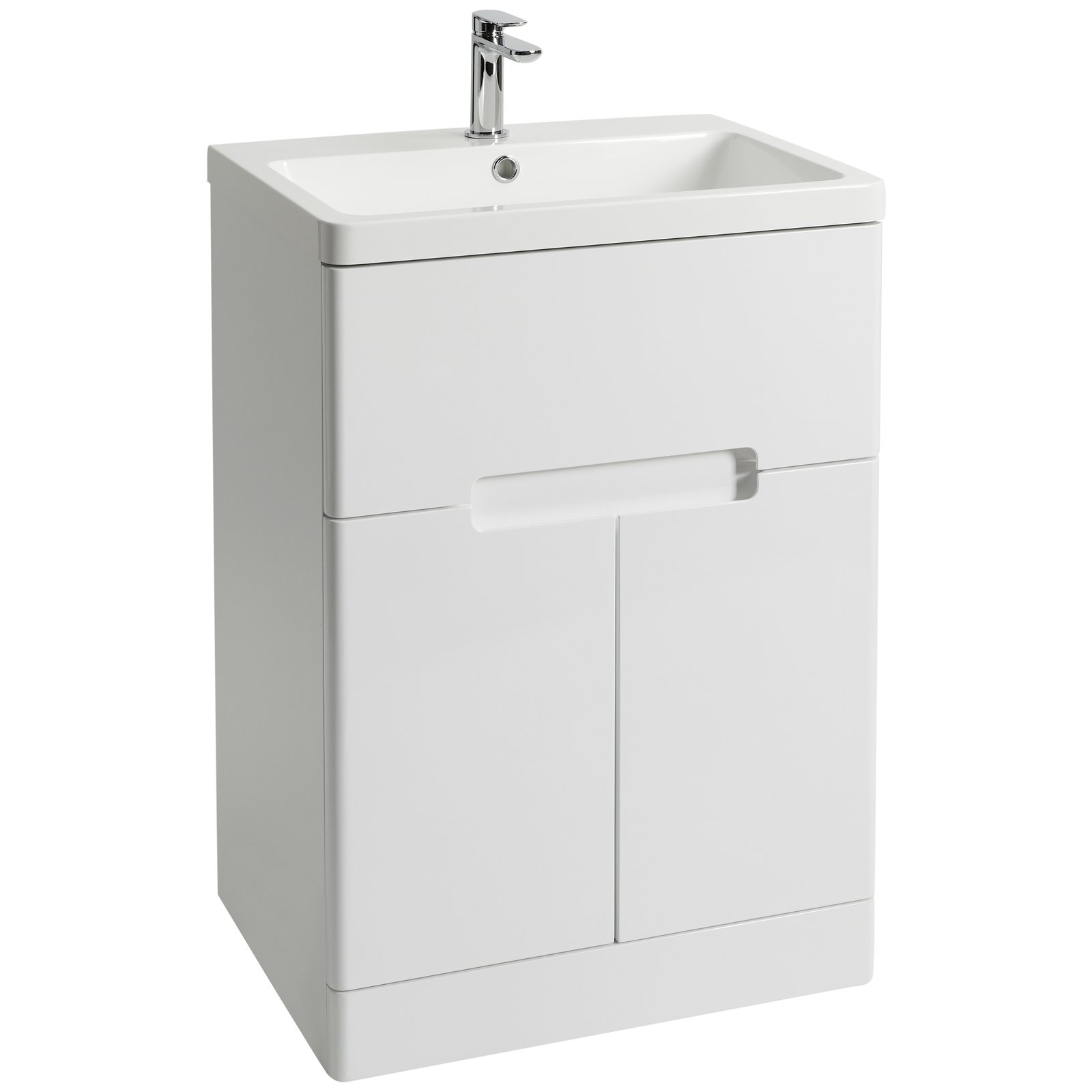 Selkirk 600 Floor Standing 1-Drawer 2-Door Vanity Unit with Armastone Basin