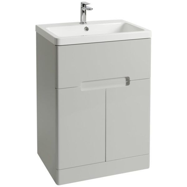 Selkirk 600 Floor Standing 1-Drawer 2-Door Vanity Unit with Ceramic Basin