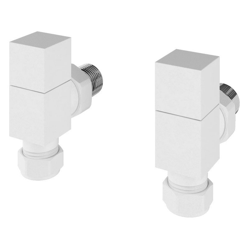 Angled Square Radiator Valve (Pair)