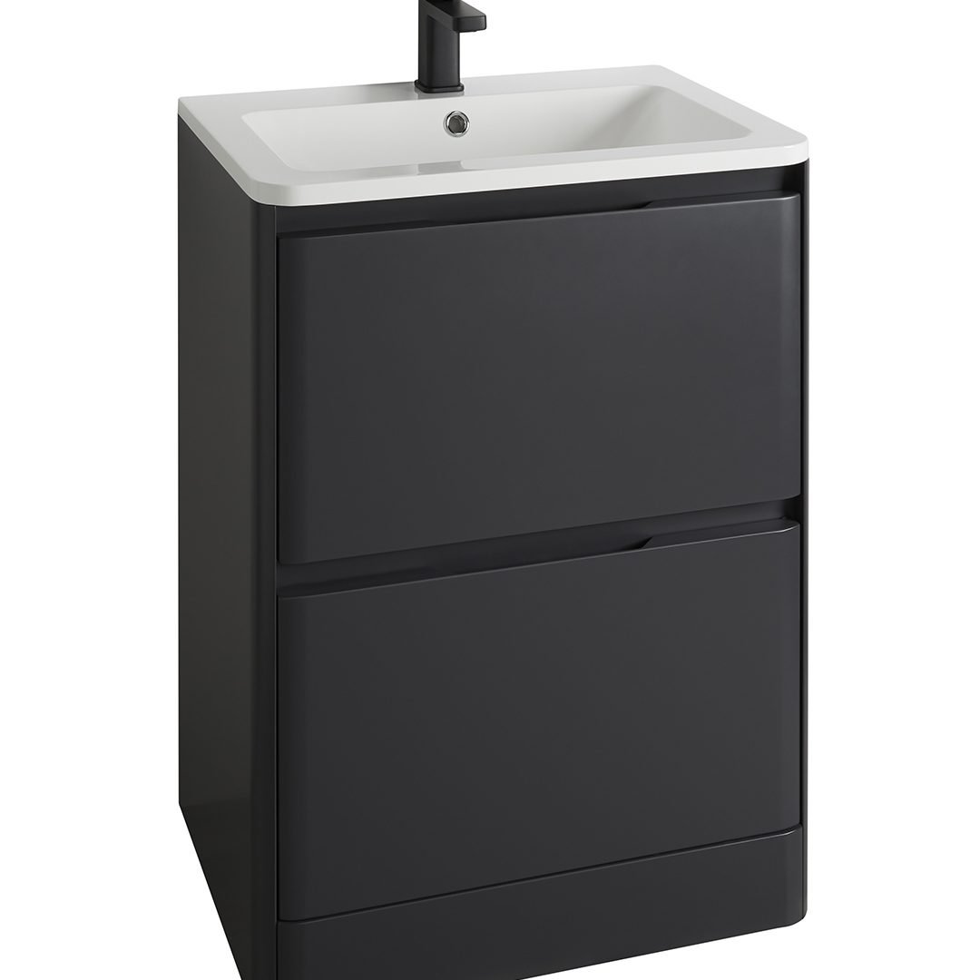 Fife 600 Floor Standing 2-Drawer Vanity Unit with Armastone Basin