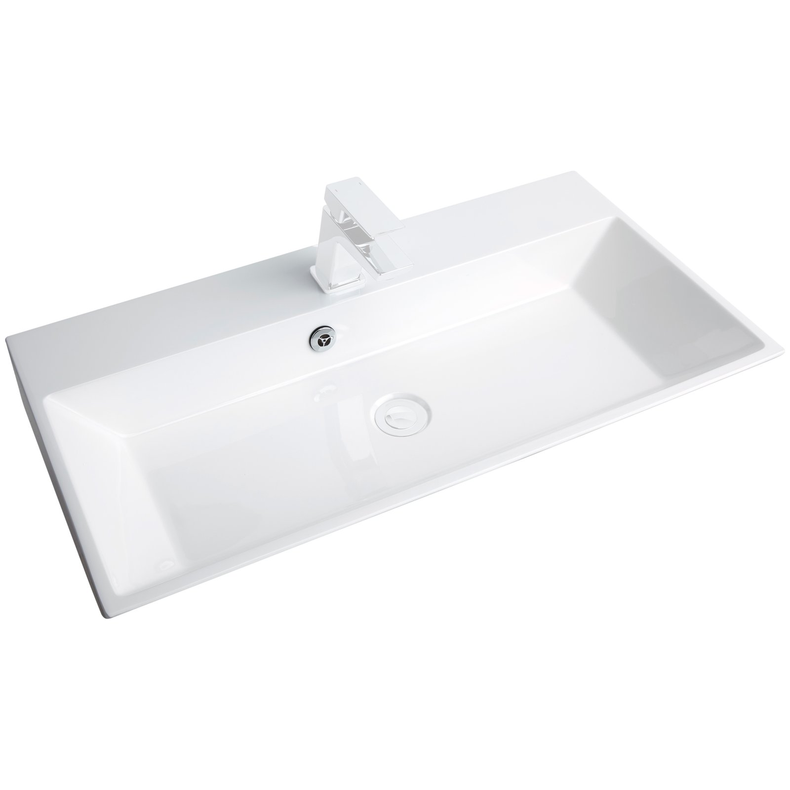 Jura 800 LED Wall Hung 2-Drawer with Slope Armastone Basin