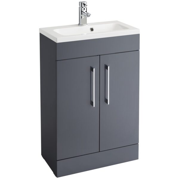 Lomond 500 Floor Standing Slim 2-Door Vanity Unit with Armastone Basin