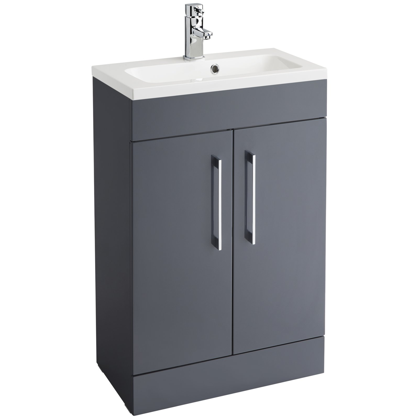 Lomond 500 Floor Standing Slim 2-Door Vanity Unit with Armastone Basin