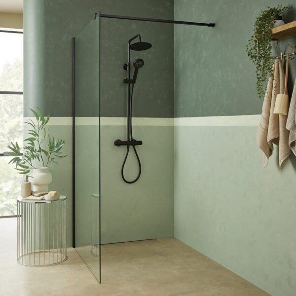 Katrine 8mm Wetroom Screen with Profile Pack & Bracing Bar 1000mm