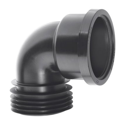 Drain Connector 90° Bend - Black