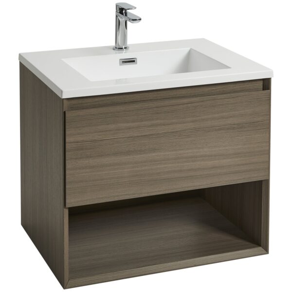 Oakley 600 Wall Hung 1-Drawer Vanity Unit with Armastone Basin