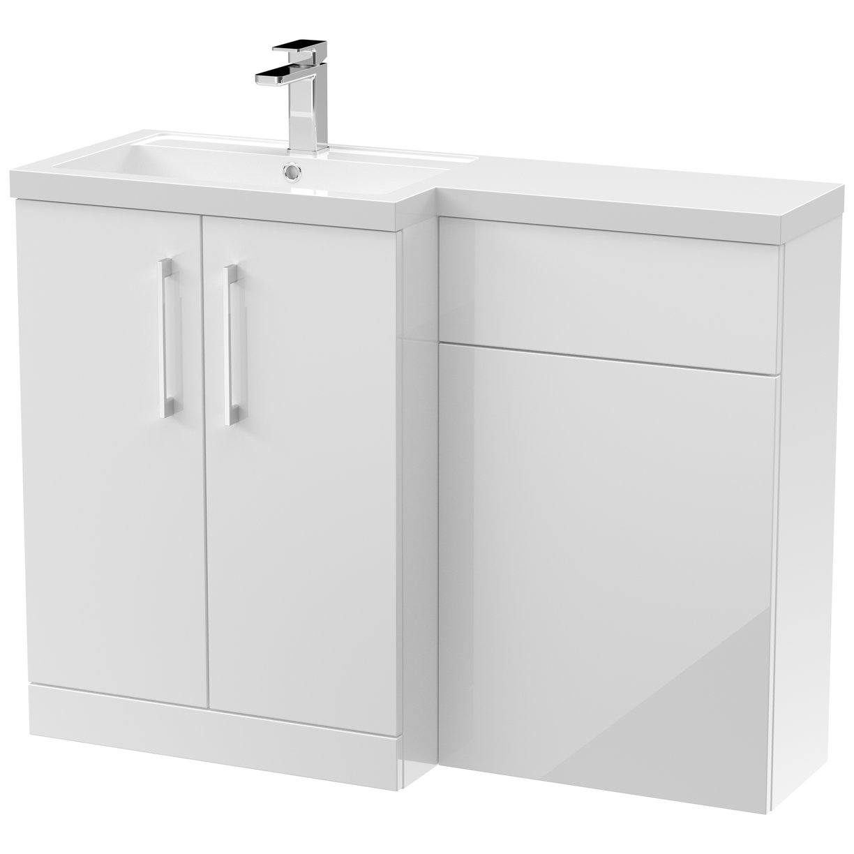 Arno 1100mm L-Shaped Combination Vanity Unit Left Hand