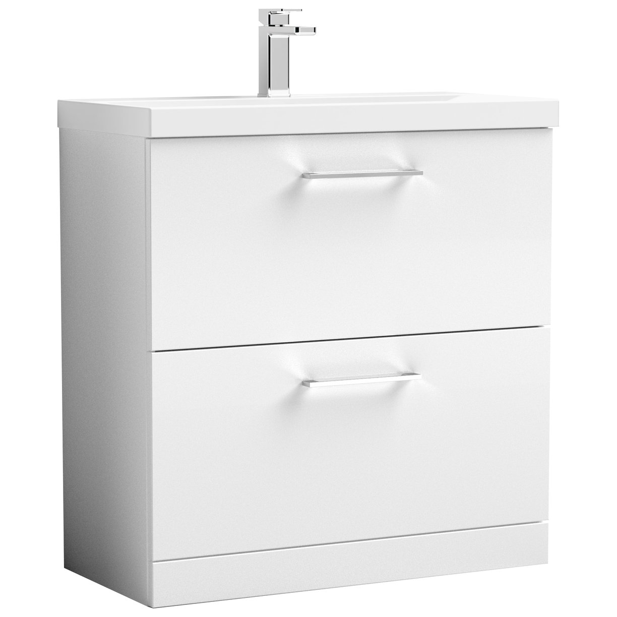 Arno 800mm Floor Standing 2-Drawer Vanity Unit & Mid-Edge Ceramic Basin