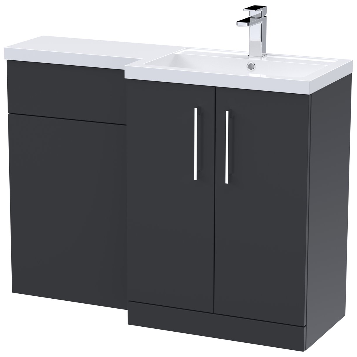 Arno 1100mm L-Shaped Combination Vanity Unit Right Hand