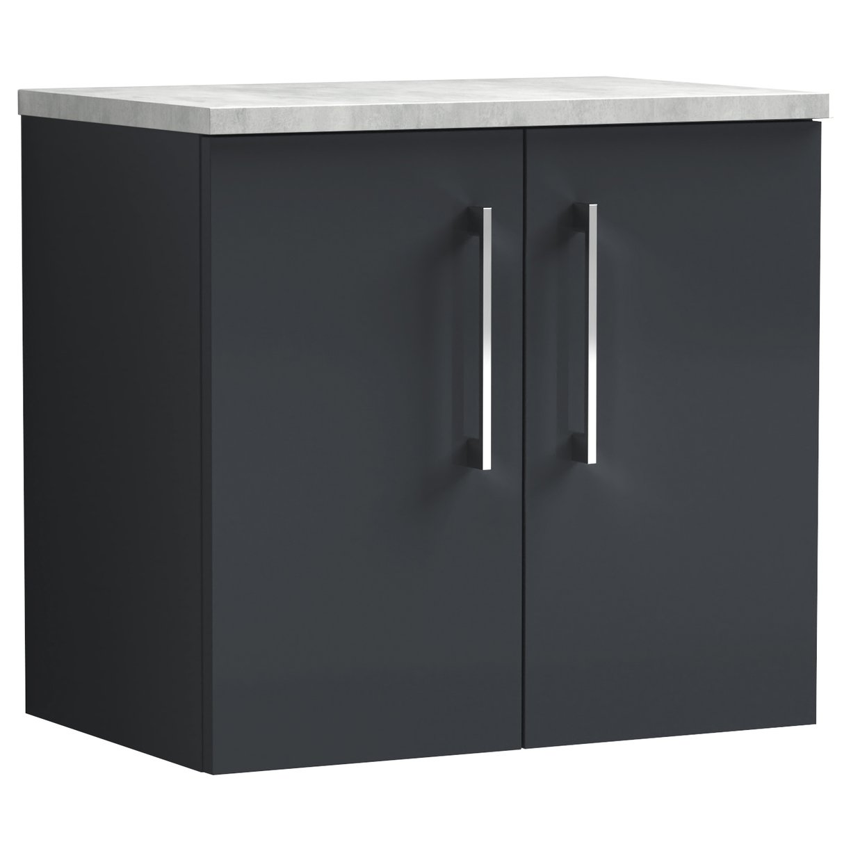 Arno 600mm Wall Hung 2-Door Vanity Unit & Laminate Worktop