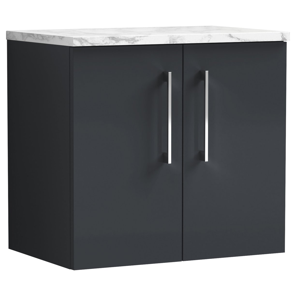 Arno 600mm Wall Hung 2-Door Vanity Unit & Laminate Worktop